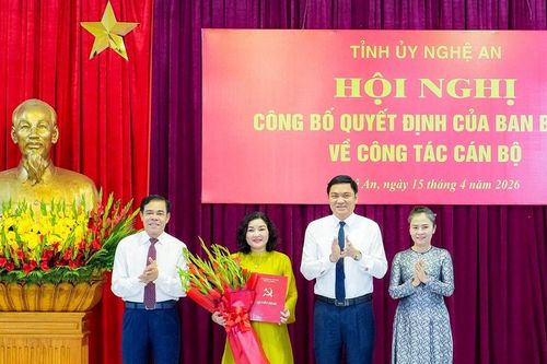 Bà Nguyễn Thị Hồng Hoa giữ chức Chủ nhiệm Ủy ban Kiểm tra Tỉnh ủy Nghệ An
