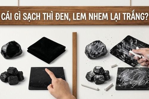 Cái gì sạch thì đen, lem nhem lại trắng?