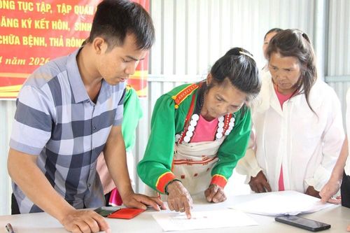 Người Mảng cam kết xóa bỏ hủ tục lạc hậu, xây dựng đời sống văn minh