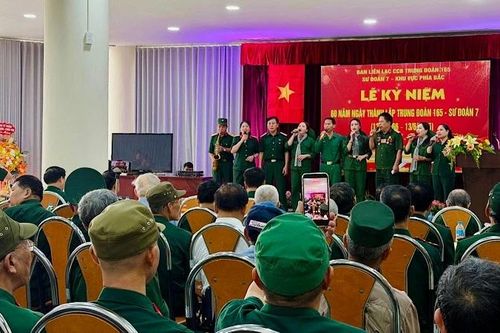 Các cựu chiến binh gặp gỡ kỷ niệm 60 năm ngày thành lập Trung đoàn 165, Sư đoàn 7