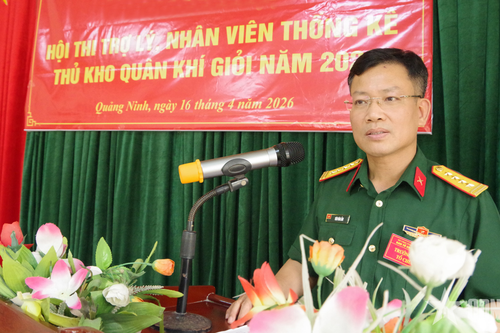 Bộ CHQS tỉnh Quảng Ninh bế mạc Hội thi trợ lý, nhân viên thống kê, thủ kho quân khí giỏi năm 2026