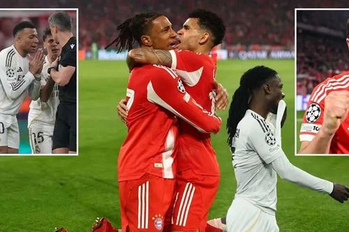 Hỗn loạn trận Bayern Munich tiễn Real Madrid khỏi tứ kết Champions League