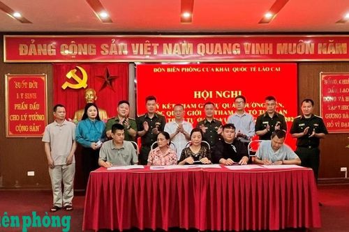 Lào Cai: Ký kết tham gia Tự quản đường biên, mốc quốc giới và Tự quản an ninh trật tự ở khu vực biên giới