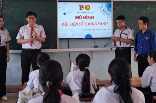 Xã Tuy Phước Tây triển khai mô hình 'Đội viên số thông minh'