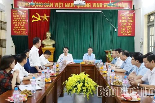 Sở Giáo dục và Đào tạo làm việc với các xã thuộc khu vực Lương Sơn