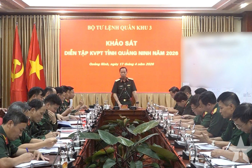 Quân khu 3 kiểm tra các địa điểm chuẩn bị diễn tập khu vực phòng thủ tỉnh Quảng Ninh năm 2026