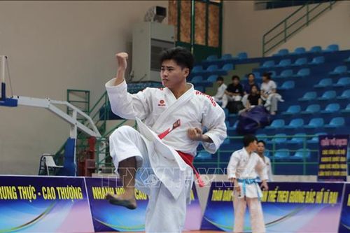 Các vận động viên tranh tài môn Karate cấp quốc gia khu vực miền Nam