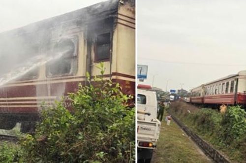 Công an Hải Phòng thông tin thiệt hại vụ cháy 2 toa tàu hỏa chở khách