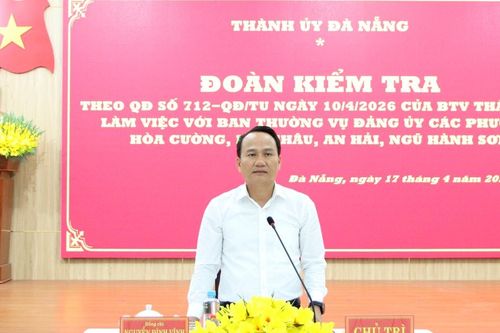 Kiểm tra việc thực hiện các nghị quyết tại 4 phường: Hòa Cường, Hải Châu, An Hải, Ngũ Hành Sơn