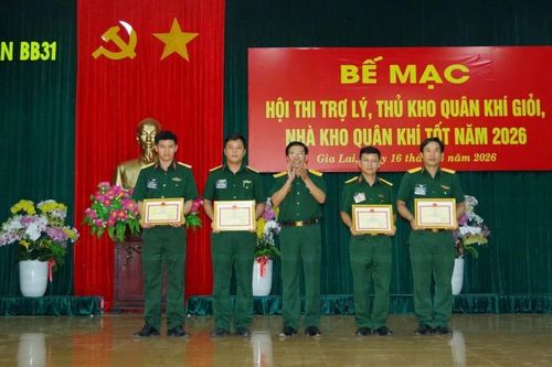 Sư đoàn 31 tổ chức hội thi trợ lý, thủ kho quân khí giỏi, nhà kho quân khí tốt