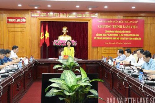 Đoàn ĐBQH tỉnh làm việc với các đơn vị liên quan đến Luật Đất đai