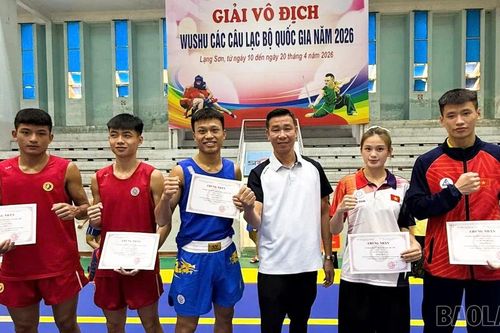 Lào Cai giành 6 huy chương tại Giải Vô địch Wushu các câu lạc bộ quốc gia 2026