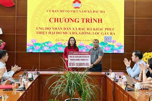 Xã Bắc Hà phát động ủng hộ Nhân dân khắc phục thiệt hại do mưa đá, dông lốc