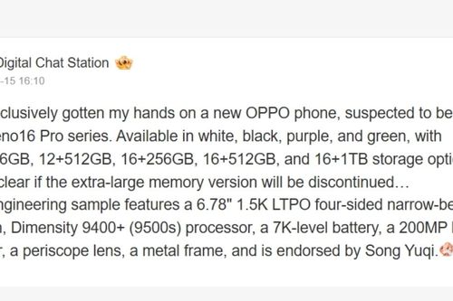 Giải mã thông số OPPO Reno16 Pro: Camera 200MP và bước nhảy vọt với pin 7,000 mAh