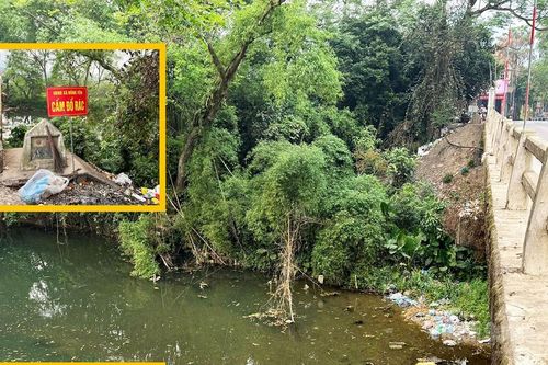 Xả rác bừa bãi ở cầu Kiềng