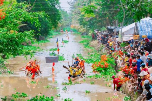 Cà Mau: Sôi nổi giải đua ghe ngo mini mở rộng chào mừng Tết cổ truyền Chôl Chnăm Thmây tại chùa Cosdon
