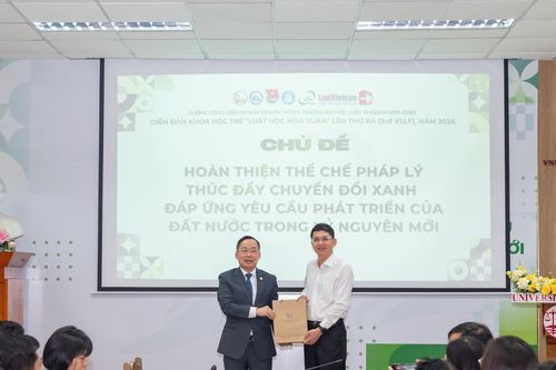 Diễn đàn khoa học trẻ 'Luật học Mùa Xuân' 2026: Hoàn thiện thể chế thúc đẩy chuyển đổi xanh