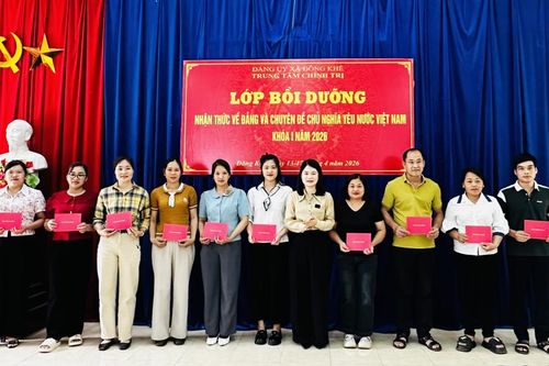 54 quần chúng ưu tú hoàn thành dưỡng nhận thức về Đảng
