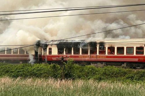 Điều tra nguyên nhân vụ cháy toa tàu LP6 đang chạy trên tuyến Hải Phòng - Hà Nội