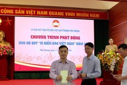 Phường Phú Thượng phát động ủng hộ Quỹ 'Vì biển, đảo Việt Nam' năm 2026