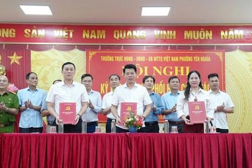 Phường Yên Nghĩa ký kết Quy chế phối hợp công tác