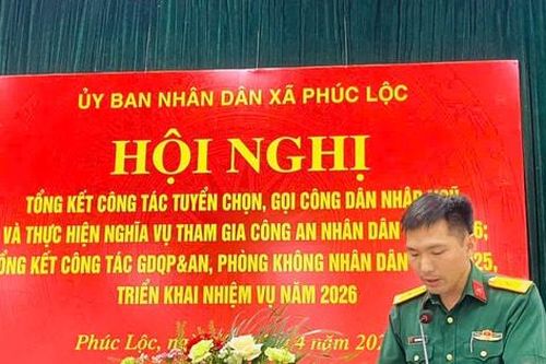 Phúc Lộc thực hiện tốt công tác tuyển quân năm 2026