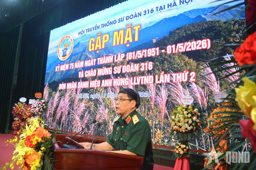 Cựu chiến binh Sư đoàn 316 tại Hà Nội phát huy truyền thống 'Trung thành-Tự lực-Đoàn kết-Kiên cường-Sáng tạo-Chiến thắng'
