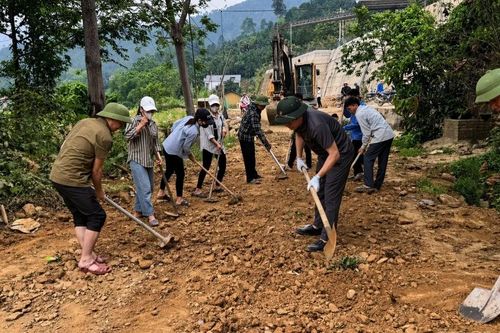 Xã Mỏ Vàng phát động phong trào làm đường giao thông nông thôn giai đoạn 2026 - 2030