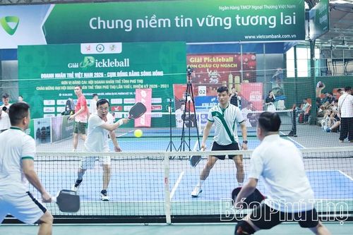 Gần 300 vận động viên tranh tài Giải Pickleball Doanh nhân trẻ Việt Nam - 2026 Cụm Đồng bằng sông Hồng