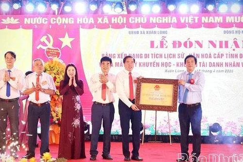 Lễ đón nhận Bằng xếp hạng Di tích lịch sử - văn hóa cấp tỉnh đền thờ Nguyễn Hãng