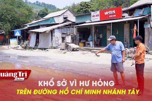 Khổ sở vì hư hỏng trên đường Hồ Chí Minh nhánh Tây