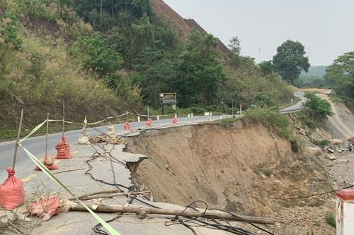 Cần khẩn trương xử lý sạt trượt taluy âm tại km 3+700, Đường tỉnh 216