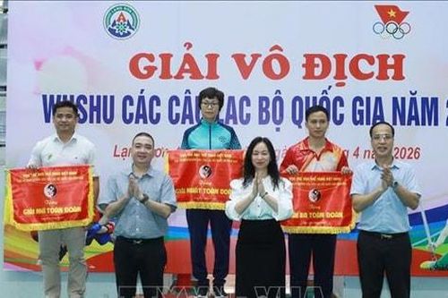 Hà Nội giành ngôi nhất toàn đoàn tại Giải vô địch Wushu các CLB quốc gia 2026