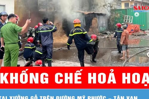 TPHCM: Khống chế hỏa hoạn tại xưởng gỗ trên đường Mỹ Phước – Tân Vạn