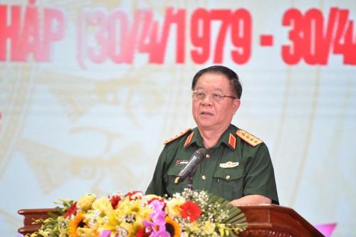 Đại tướng Nguyễn Trọng Nghĩa dự họp mặt 51 năm Ngày Giải phóng miền Nam tại Đồng Tháp