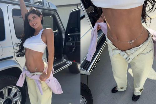 Kylie Jenner lăng xê mốt quần không cài cúc tại Coachella