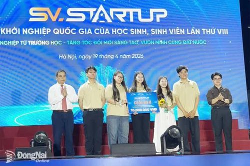Học sinh, sinh viên Đồng Nai đoạt giải nhì và ba tại Ngày hội khởi nghiệp quốc gia năm 2026