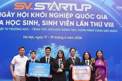 Phú Thọ giành 1 giải Nhất và 1 giải Ba tại Cuộc thi 'Học sinh, sinh viên với ý tưởng khởi nghiệp'