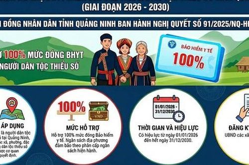 Quảng Ninh hỗ trợ 100% mức đóng BHYT cho người dân tộc thiểu số giai đoạn 2026–2030