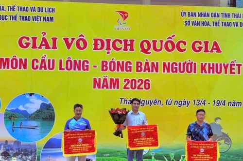 Đà Nẵng xếp Nhất toàn đoàn Giải vô địch quốc gia môn bóng bàn người khuyết tật