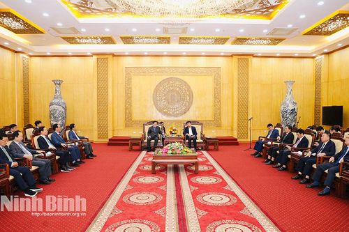 Đồng chí Bí thư Tỉnh ủy Trần Huy Tuấn tiếp Hiệp hội doanh nghiệp vừa và nhỏ Hàn Quốc
