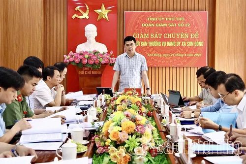 Giám sát 4 chuyên đề đối với Ban Thường vụ Đảng ủy xã Sơn Đông