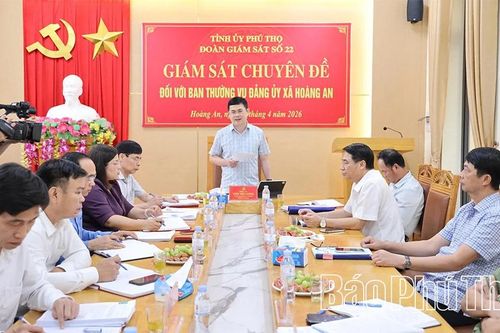 Giám sát 4 chuyên đề đối với Ban Thường vụ Đảng ủy xã Hoàng An