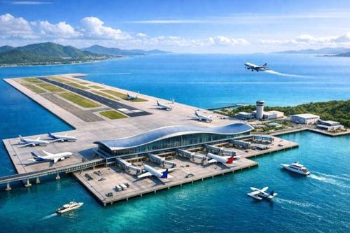 Đề xuất xây sân bay trên mặt nước đầu tiên tại Vân Phong