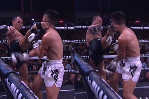 Huyền thoại Muay Saenchai tung đòn duy nhất hạ võ sĩ Trung Quốc trong 25 giây