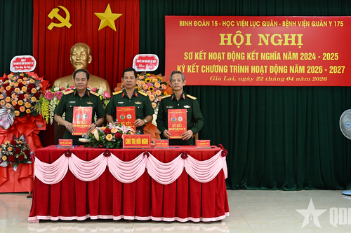 Binh đoàn 15, Học viện Lục quân, Bệnh viện Quân y 175: Ký kết chương trình hoạt động kết nghĩa năm 2026-2027