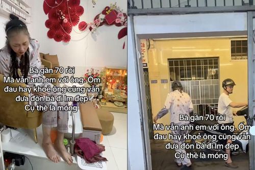 Cụ bà 70 tuổi luôn được chồng đưa đi làm đẹp, dân mạng trẻ xuýt xoa ghen tị