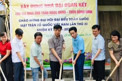 Xã Ứng Hòa khởi công xây nhà Đại đoàn kết cho hai hộ khó khăn