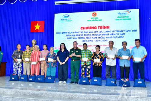 Bộ tư lệnh TP Hồ Chí Minh hướng về xã đảo Thạnh An