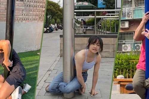 Thử thách leo cột đèn ngồi bắt chéo chân lan truyền chóng mặt ở Trung Quốc